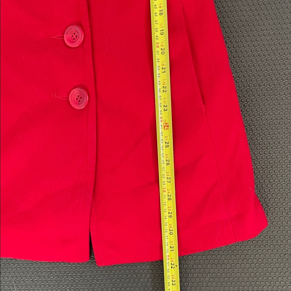 Forever XXI Red Button-Up Coat Sz M - Picture 8 of 12